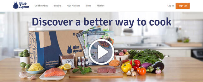 blue apron homepage