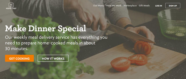 home chef homepage