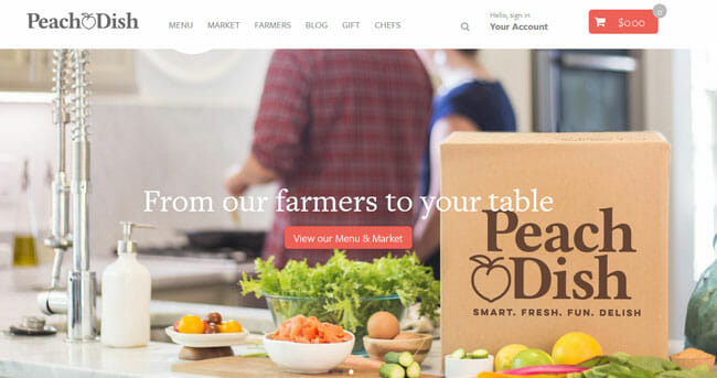 peach dish homepage
