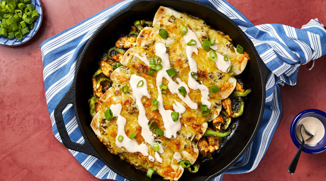 HelloFresh salsa verde chicken enchiladas 