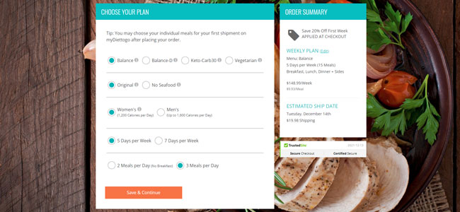 Diet to Go Plans and Pricing