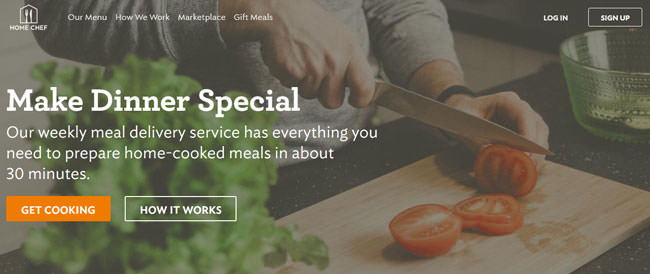 home chef homepage