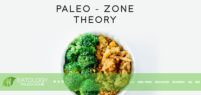 Eatology Paleo Zone printscreen homepage