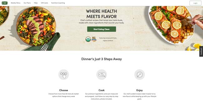 Green Chef Review Homepage