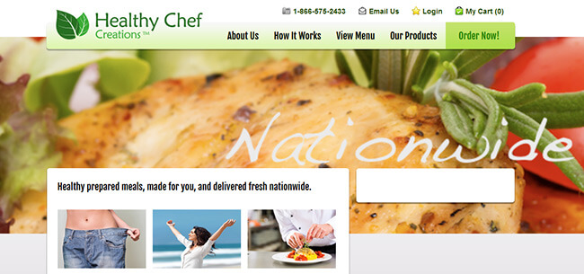 Healthy Chef Creations homepage