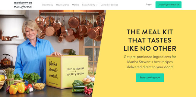 Marley Spoon Homepage