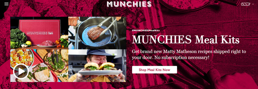 munchies homepage