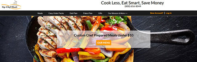 top chef meals homepage