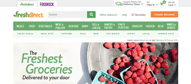 FreshDirect Homepage