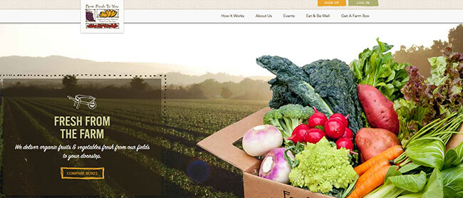 Farm Fresh To You homepage