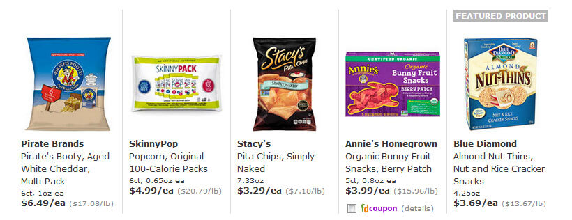 FreshDirect snacks