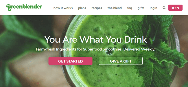 GreenBlender homepage