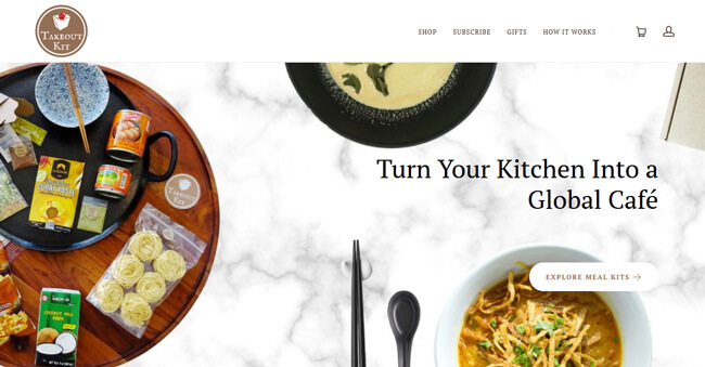 Takeout Kit homepage