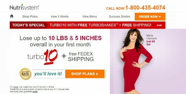 Homepage Nutrisystem