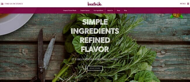 homepage Beetnik Foods