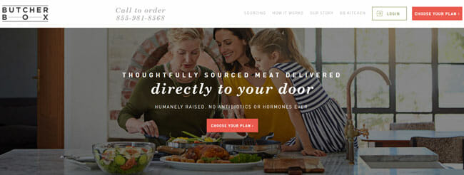 ButcherBox homepage