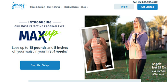 Jenny Craig Review home page