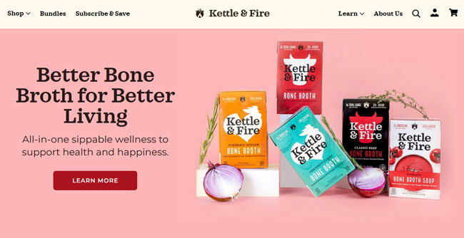 Kettle And Fire Bone Broth Review home page