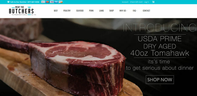 Meat The Butchers homepage