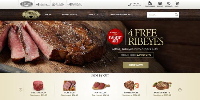Chicago Steak Company New Homepage