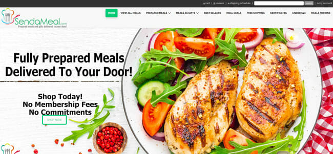 Send A Meal screenshoot homepage