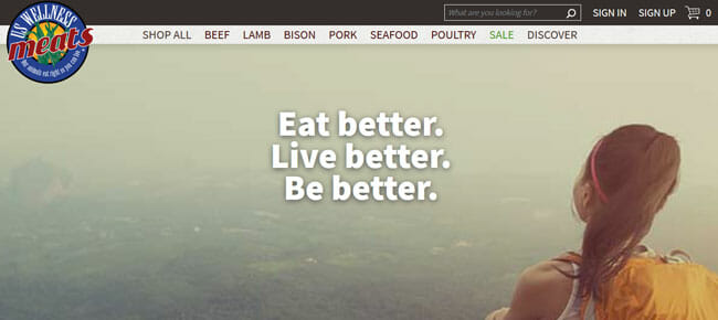 US Wellness Meats screenshoot homepage