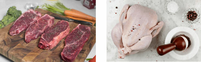 Greensbury chicken meat and Grass-Fed Beef