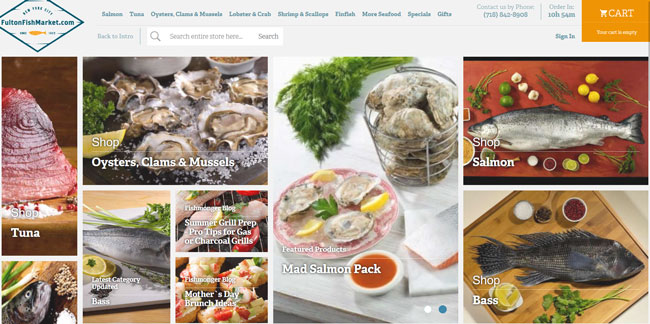 FultonFishMarket.com homepage printscreen