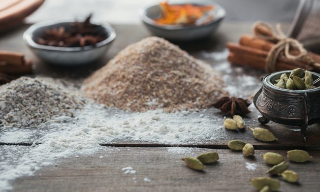 Ingredients for cooking bread