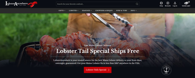 Lobster Anywhere Homepage