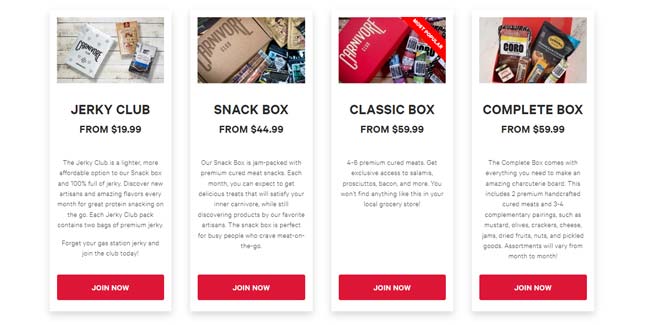 Carnivore Club Boxes Pricing