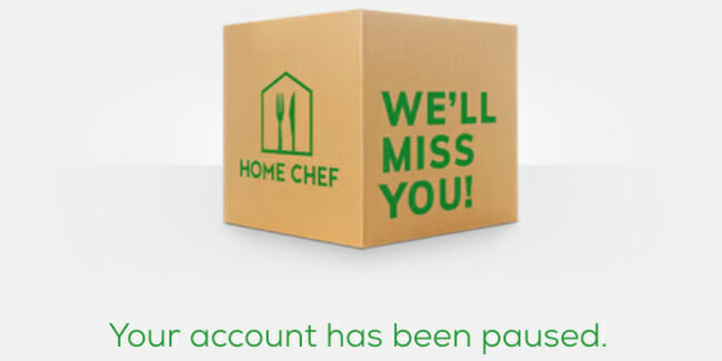 Home Chef account paused