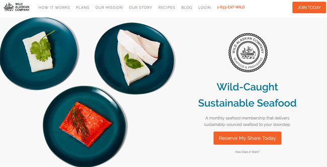 Wild-Alaskan-Company printscreen homepage