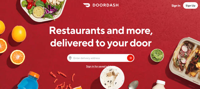 DoorDash Review home page