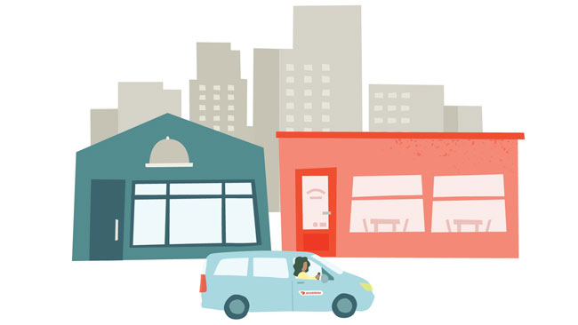 Doordash illustration for Drive service