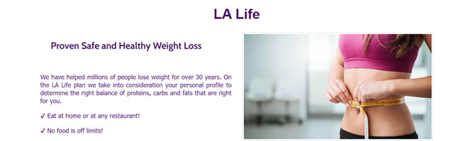 LA Weight Loss LA Life Diet